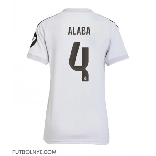 Camiseta Real Madrid David Alaba #4 Primera Equipación para mujer 2025-26 manga corta